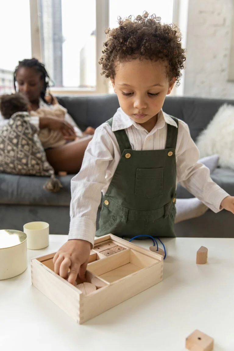 Child learning at Masterful Minds Preschool in Yorktown, VA